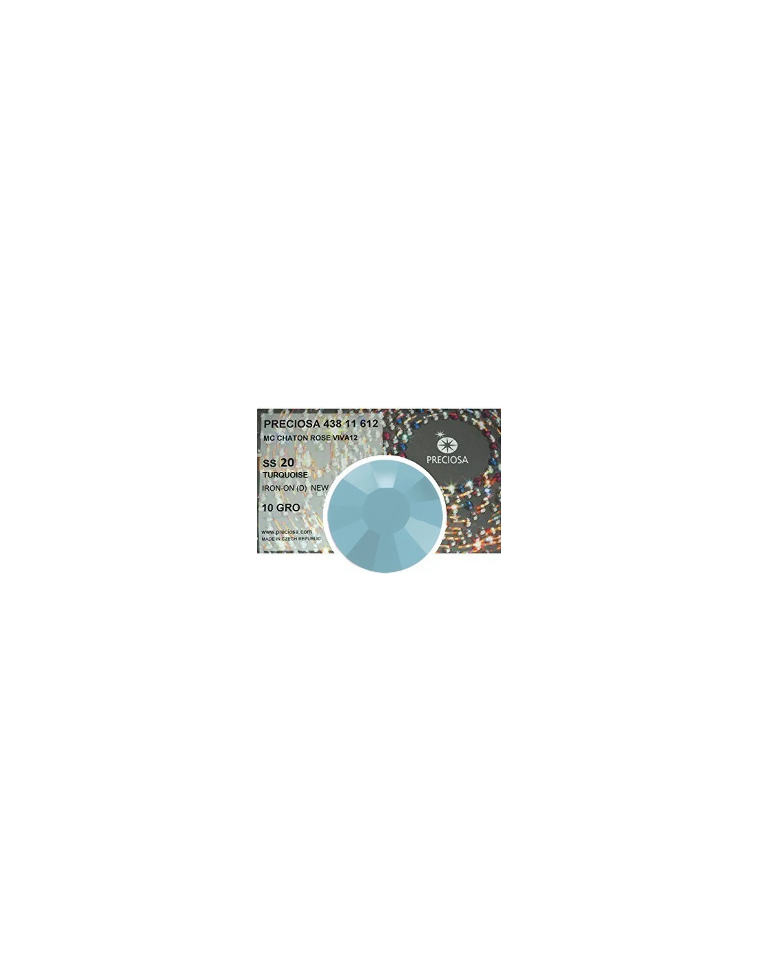 Strass Preciosa Termoadesivo ss 20  turquoise- 1440 pz Rhinestones Hotfix