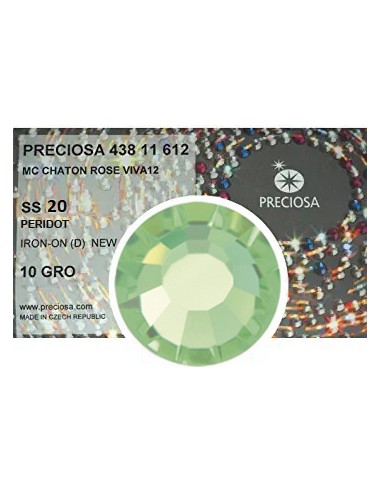 Strass Preciosa Termoadesivo ss 20  Peridot hotfix  rhinestones pack 1440 pcs