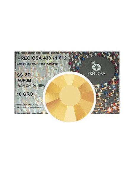 Strass Preciosa Termoadesivo ss 20 rhinestones hotfix  aurum Strass Preciosa Termoadesivo ss 20 rhinestones hotfix  aurum