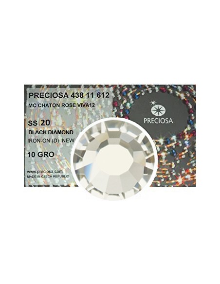 Strass Preciosa Termoadesivo ss 20 rhinestones hotfix  black diamond Strass Preciosa Termoadesivo ss 20 rhinestones hotfix  black diamond