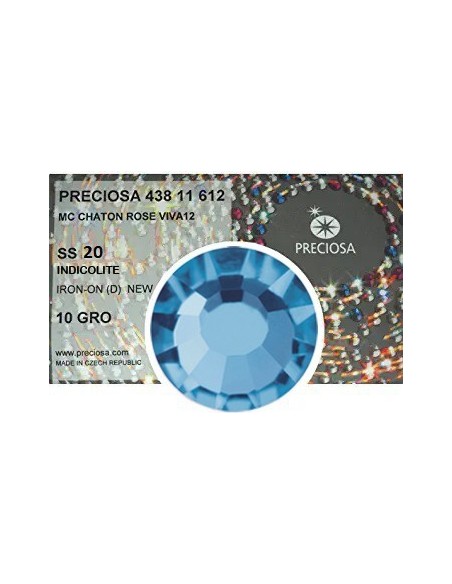 Strass Preciosa Termoadesivo ss 20  Indicolite - 1440 pz Rhinestones Hotfix