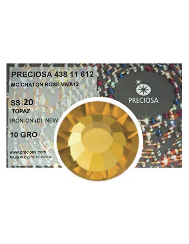 Strass Preciosa Termoadesivo ss 20  Topaz - 1440 pz Rhinestones Hotfix