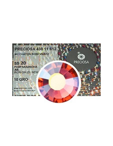 Strass Preciosa Termoadesivo ss 20  Padparadscha AB- 1440 pz Rhinestones Hotfix