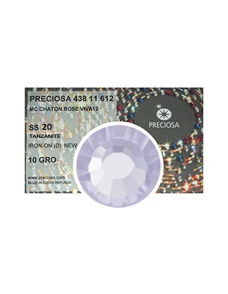 Preciosa Strass  Termoadesivi ss 20 Tanzanite - 1440 pz - Strass termoadesivi