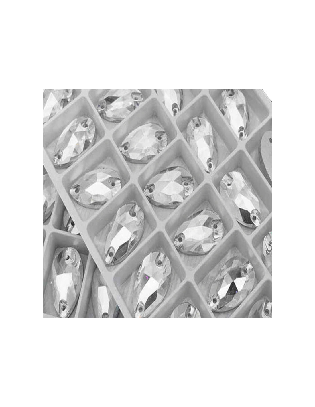Pack Stone sew on Drop mm 28x17 Crystal