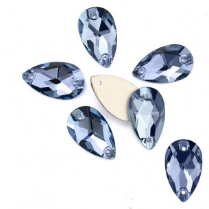 Pietra da Cucire in Cristallo GT Crystal Goccia mm 28x17 Light Sapphire - 1PZ 2