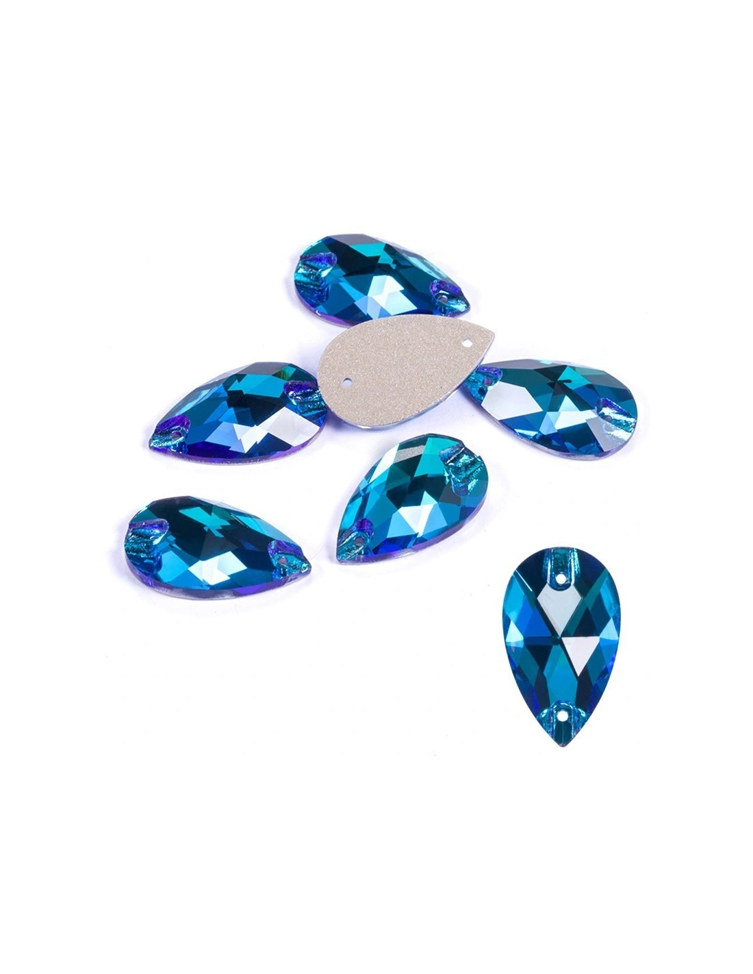 Pack Stone sew on Drop mm 18x10,5 Capri Blu