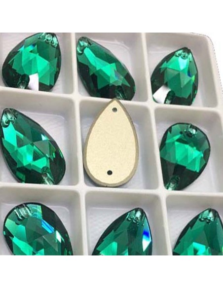 Pack Stone sew on Drop mm 18x10,5 Emerald
