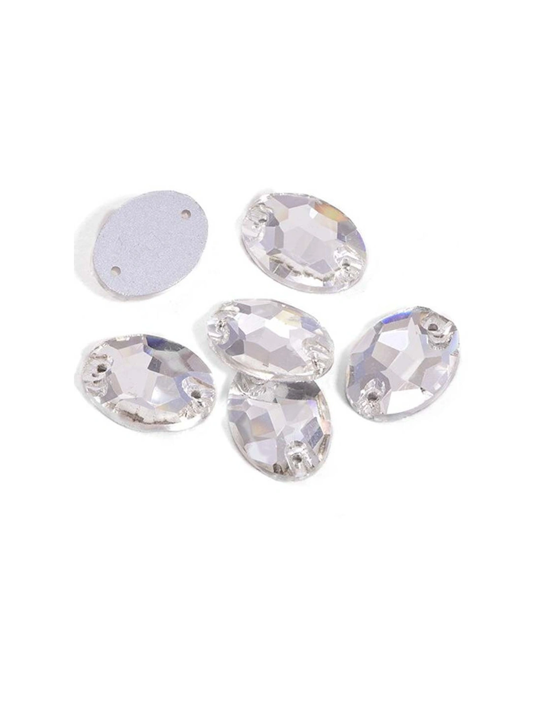 Pack Stone sew on  Oval 16x11 mm Crystal