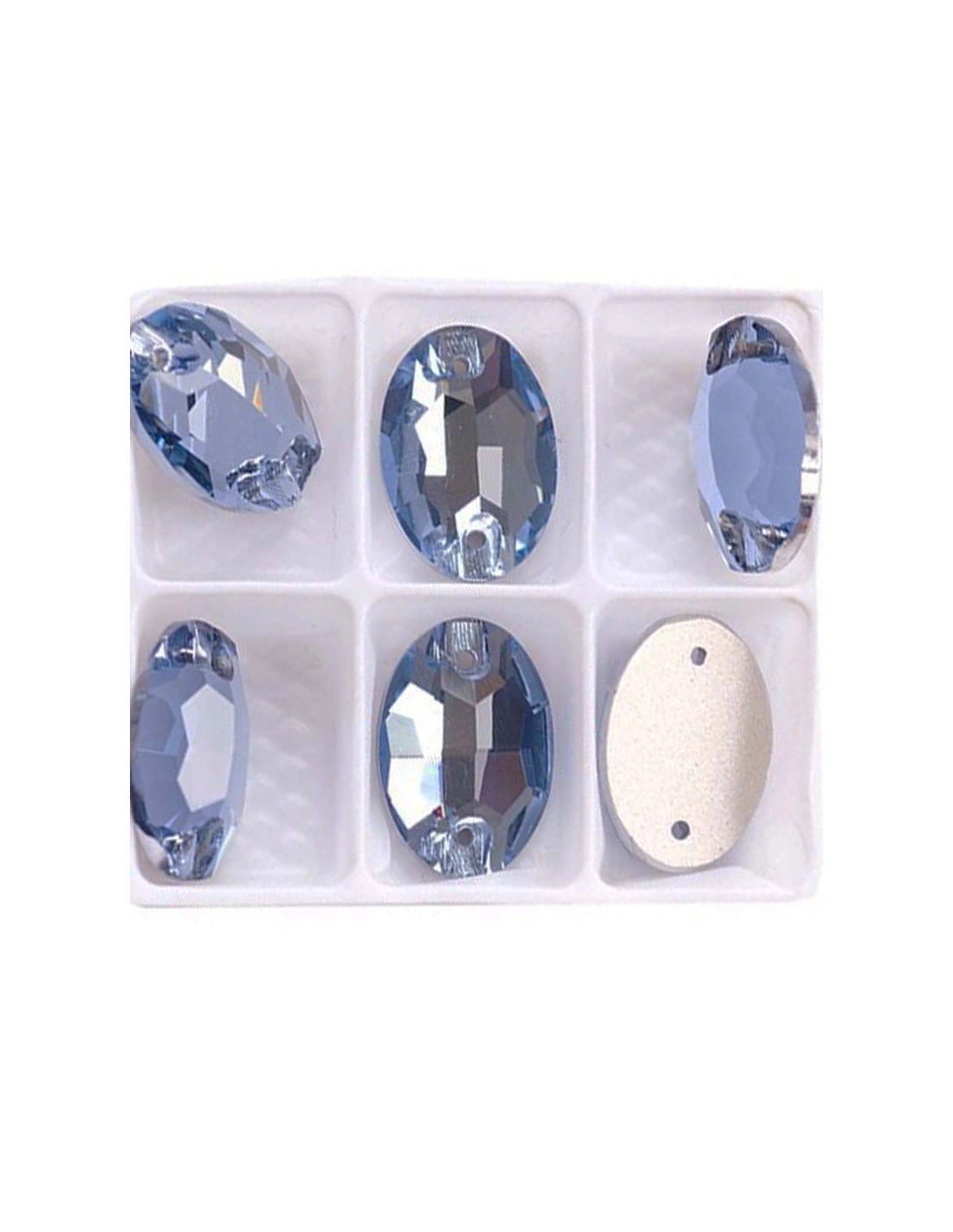 pacco Pietra da cucire  Ovale mm 24x17 Light Sapphire