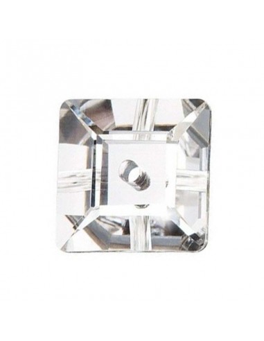 Pietra da cucire Quadrato 1 foro mm 6 Crystal