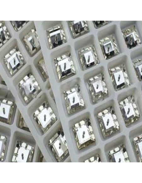 pack Stone sew on  Square mm 8 Crystal