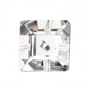 Pietra da cucire Quadrato 1 foro mm 8 Crystal