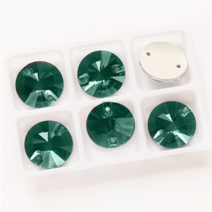 Pietra da Cucire in Cristallo GT Crystal Tondo mm 14 Emerald - 1PZ 2