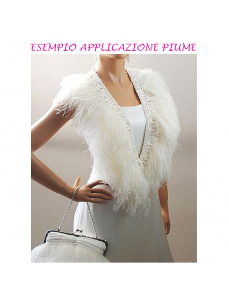 application Fringe Sewing Off White Ostrich Feathers