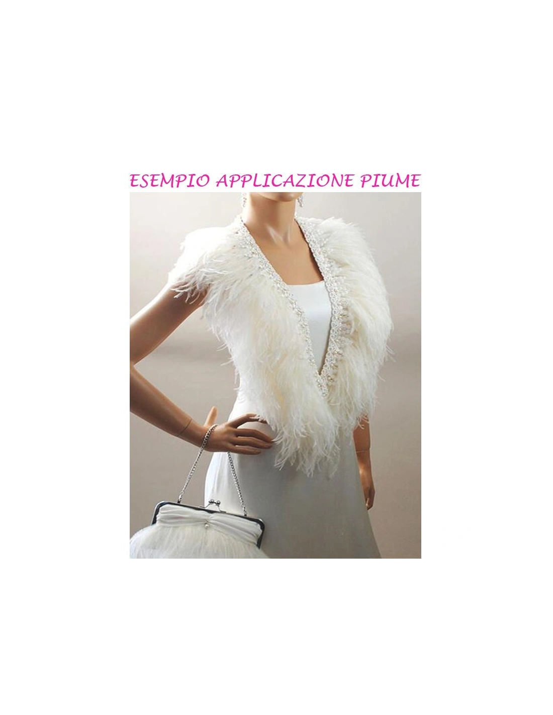 application Fringe Sewing Off White Ostrich Feathers