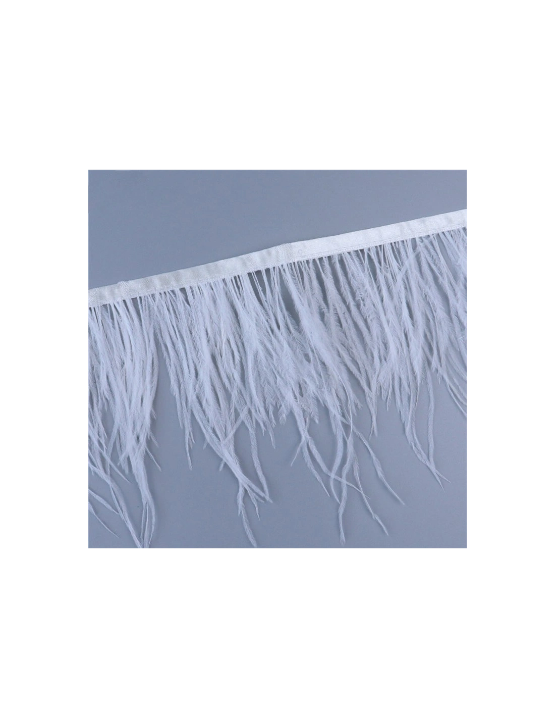 Frangia da cucire Piume di Struzzo Off White