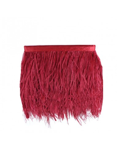 Fringe Sewing Dark Red Ostrich Feathers