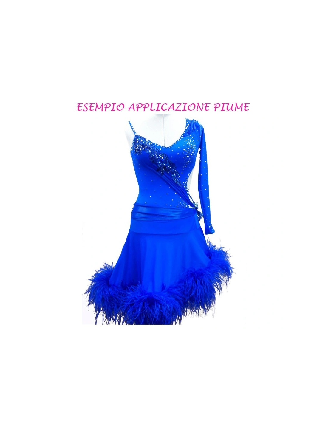 application Fringe Sewing Sapphire Ostrich Feathers