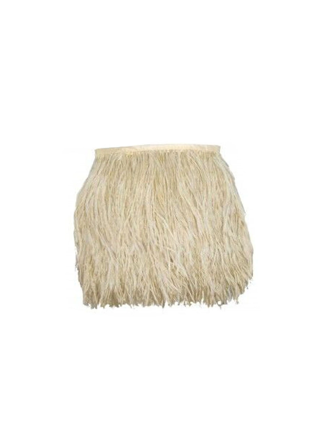 Fringe Sewing Beige Ostrich Feathers