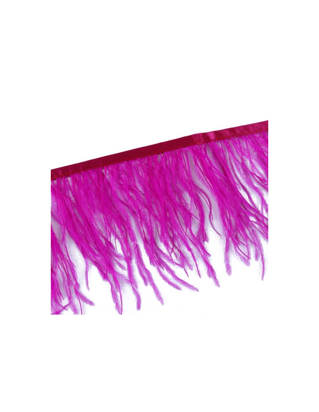 Frangia da cucire Piume di Struzzo Fuchsia