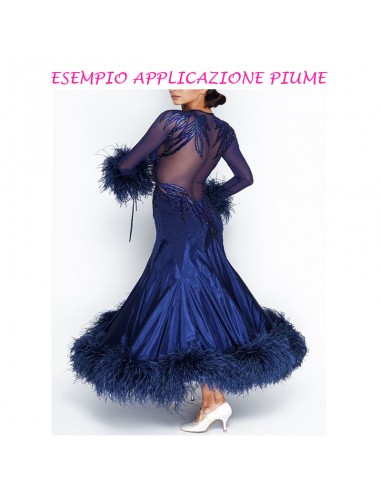 applicazione Frangia da cucire Piume di Struzzo Montana applicazione Frangia da cucire Piume di Struzzo Montana