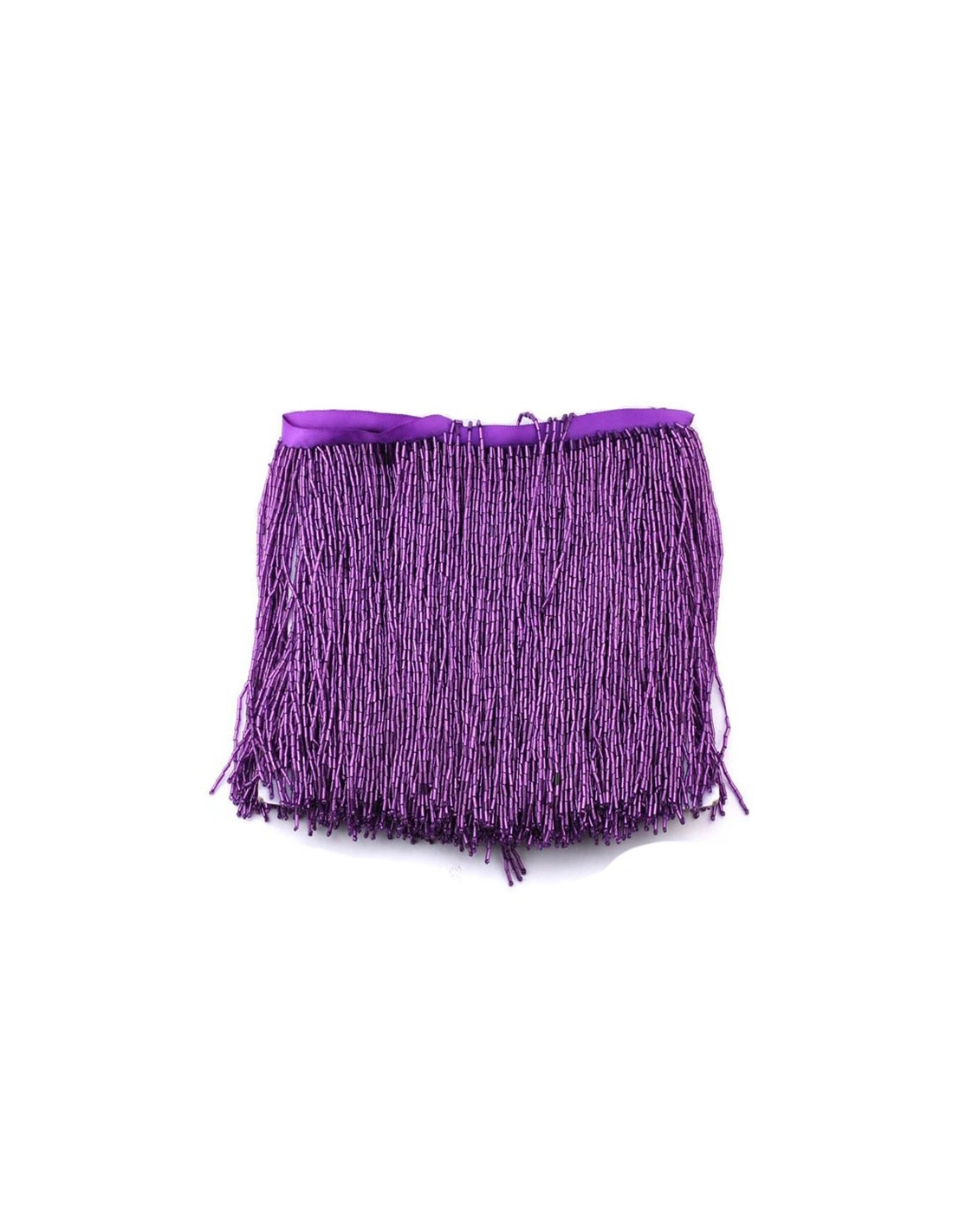 Fringes sewing bugles Amethyst