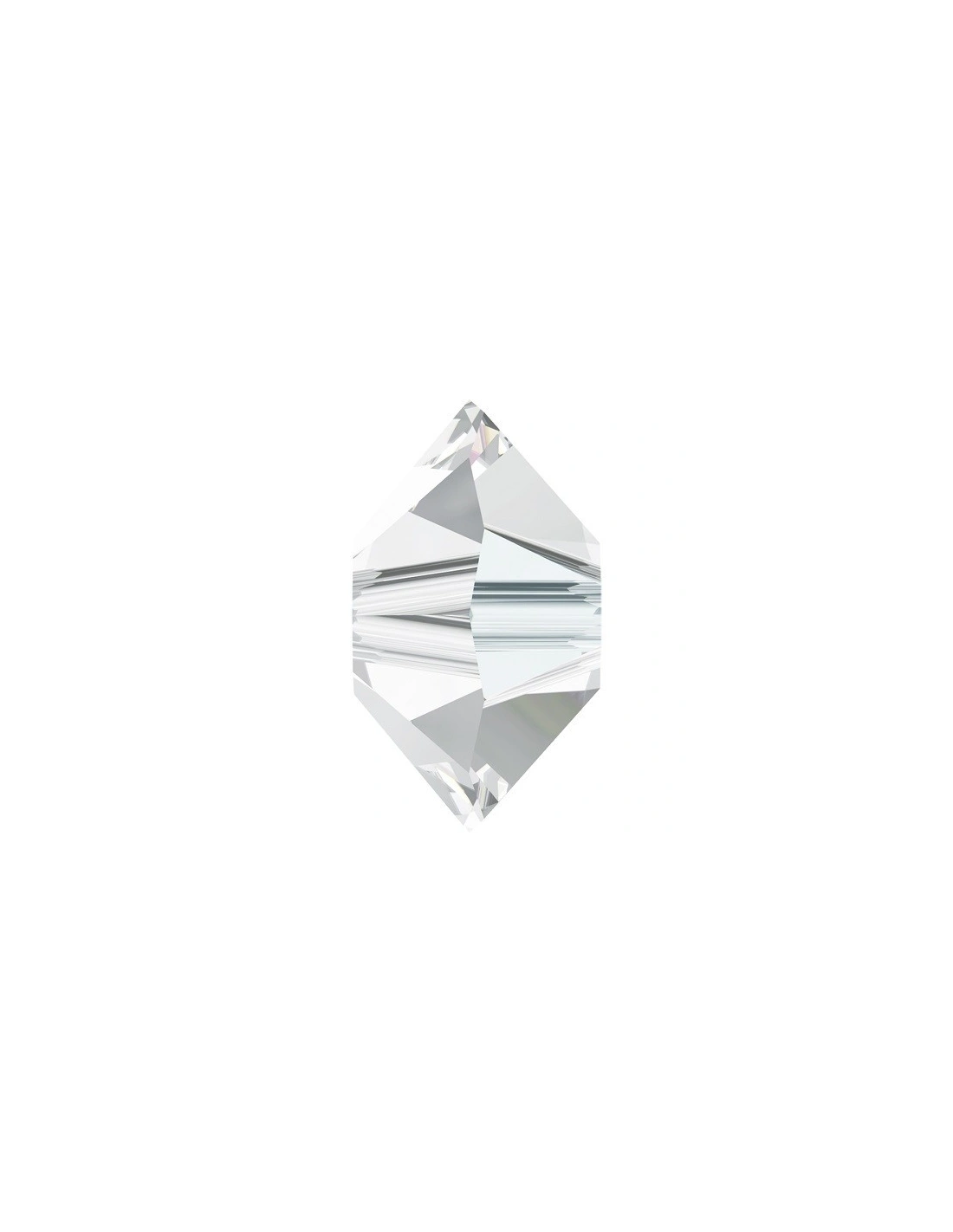 rhombus-shaped bass bicone in 3x5 mm crystal, color: crystal.