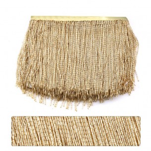 Fringes sewing bugles Gold 2