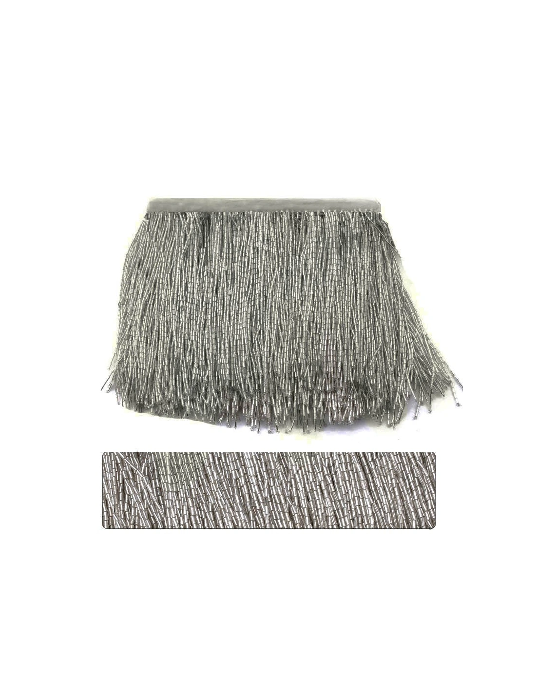Fringes sewing Bugles Hematite
