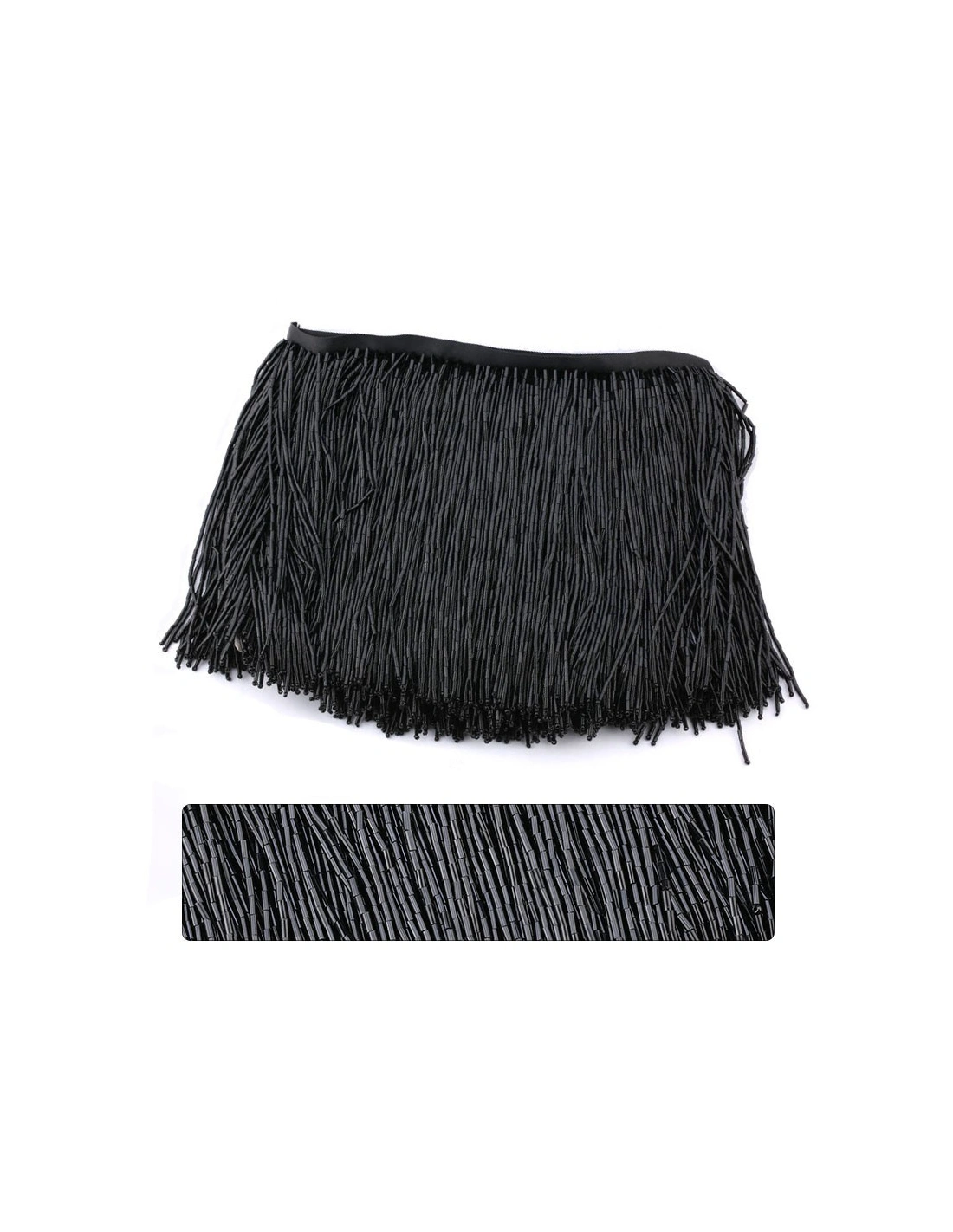 Fringes sewing bugles Jet