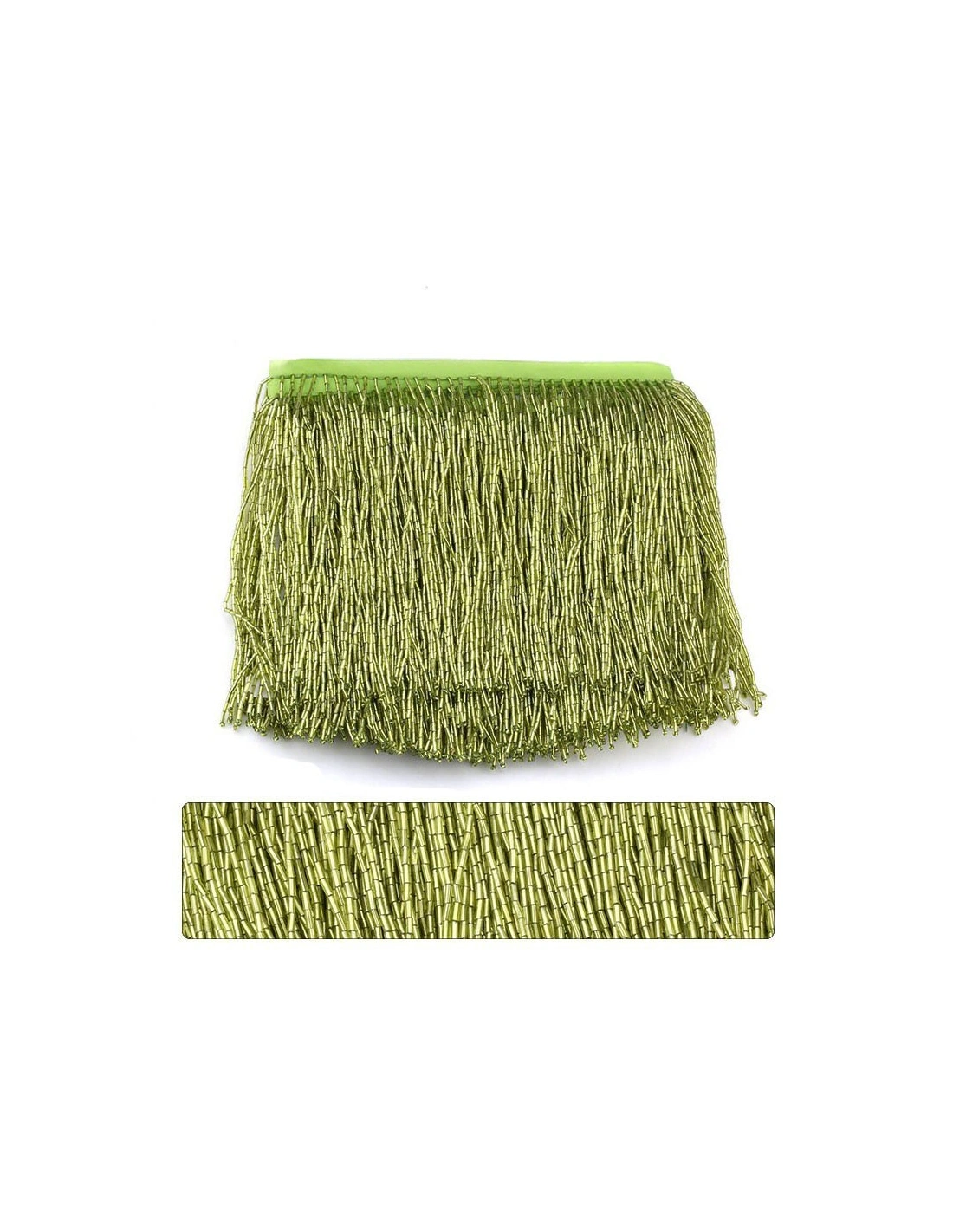 Fringes Sewing Bugles Peridot