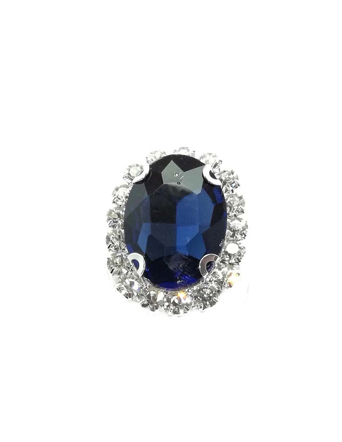 Oval Stone etting cm 1,9x2,3 Montana-Silver