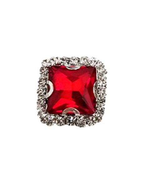 Square Stone setting 2.2x2.2 cm Light Siam-Silver