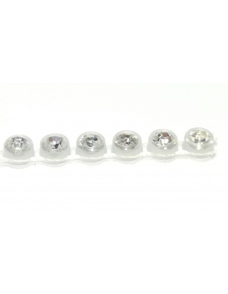 Bordura strass 1 Filo ss 8,5 (mm 2,50) Black-Crystal - 1MT - Bordure strass  su base plastica