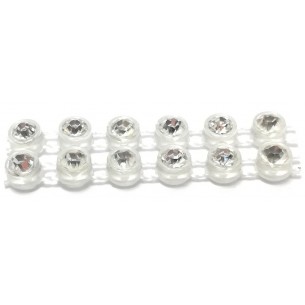 Bordura Strass su Rete ss 12 (mm 3,20) 2 Fili Trasparent-Crystal - 1MT 2