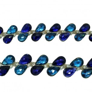 Catena Strass Gioiello Cristal- Pietra 36/9-Silver - 1 MT 2