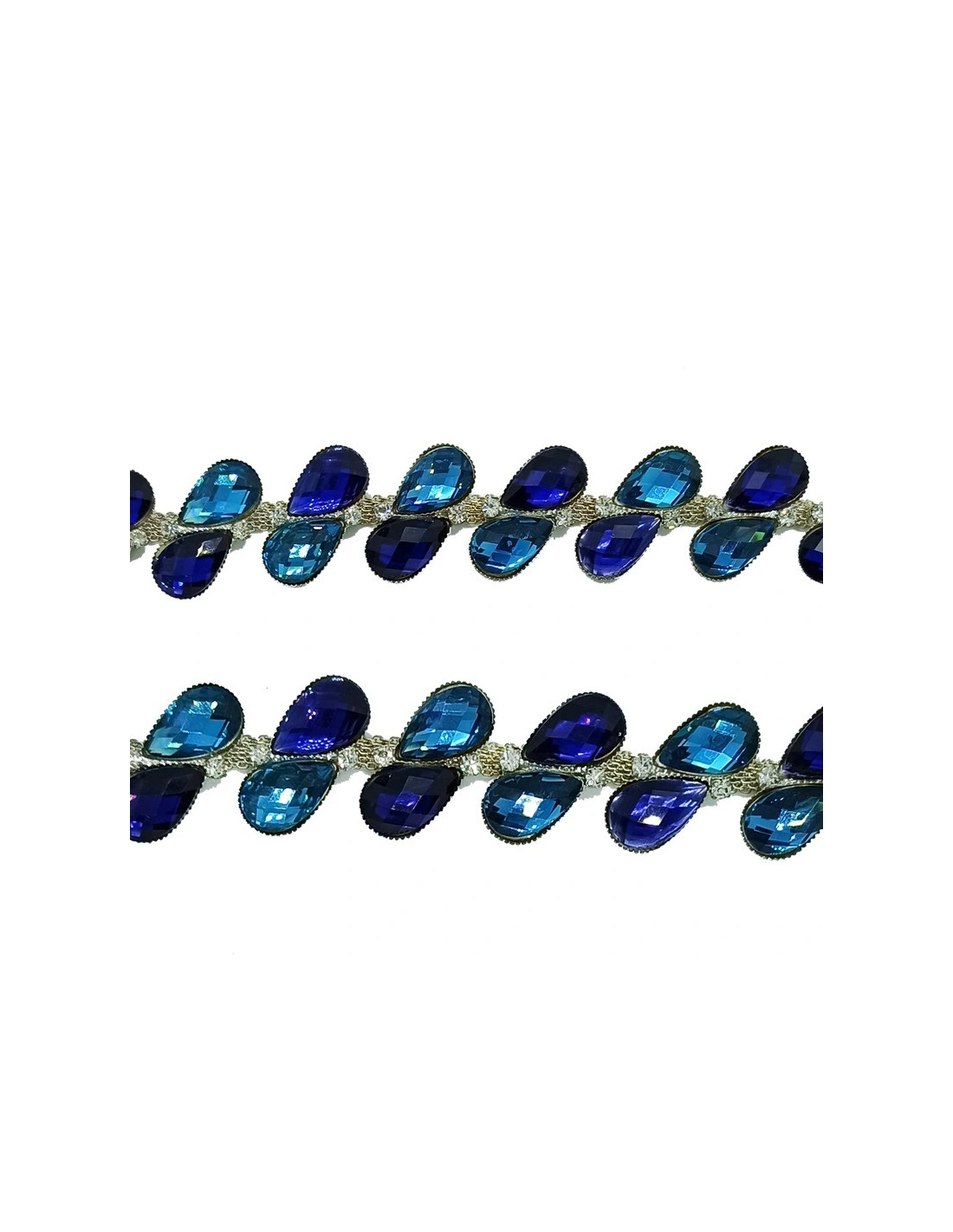 Jewel Rhinestones Chain Cristal - Stone 36/9-Silver - 20 CM - Rhinestone chains
