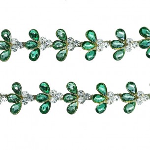 Catena Strass Gioiello Crystal-Pietra32/36-Silver - 1MT 2