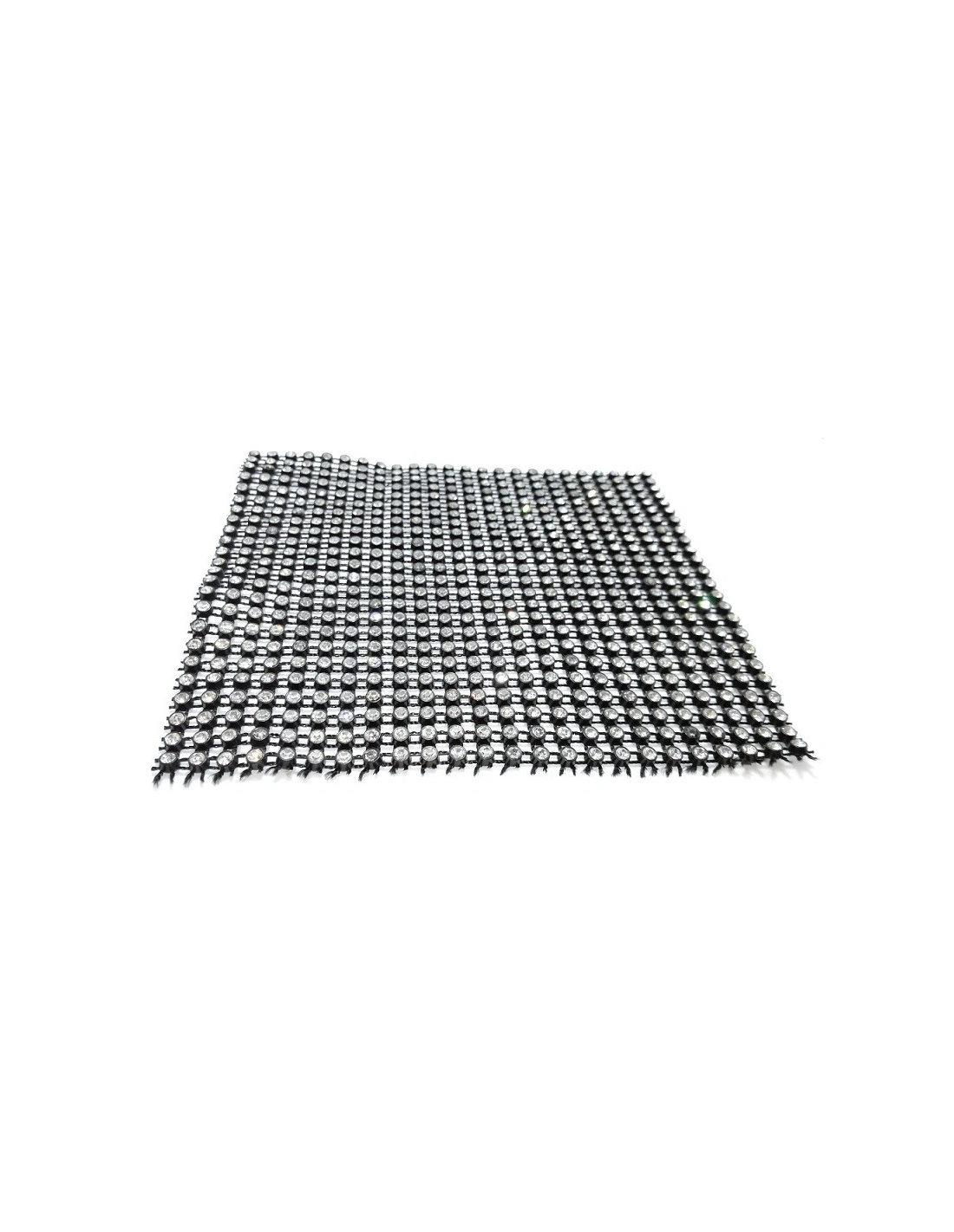 Rhinestones Plastic Banding on net SS 12 (3.20 mm) to 24 rows Black-Crystal - 20 CM - Rhinestone borders on a plastic base