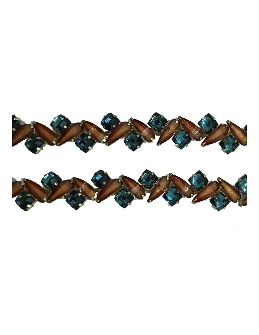 jewel Rhinestones Chain cm 2,1 Crystal-Stone 41 / K943-Silver - 20 CM - Rhinestone chains