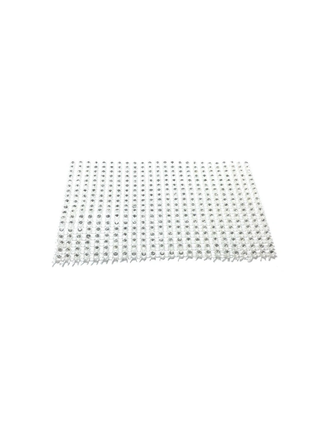 Bordura Strass su Rete ss 12 a 24 Fili Trasparente-Crystal - 1MT