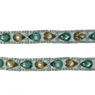 Catena Strass GioielloCrystal-Pietra 8/51-Silver - 1MT 2