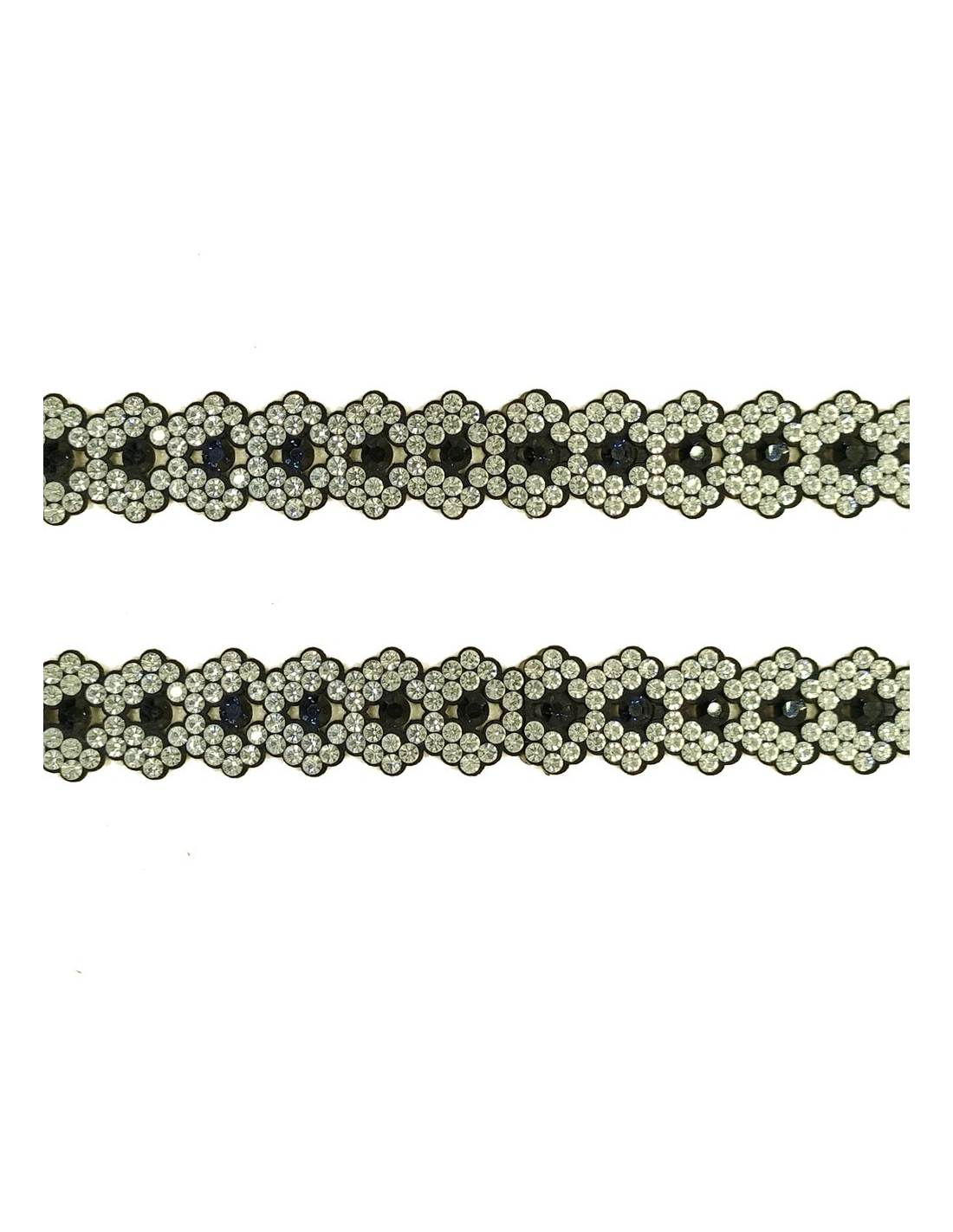 Bordura Strass Gioiello Termoadesiva cm. 2,1 Crystal/Montana - 1MT