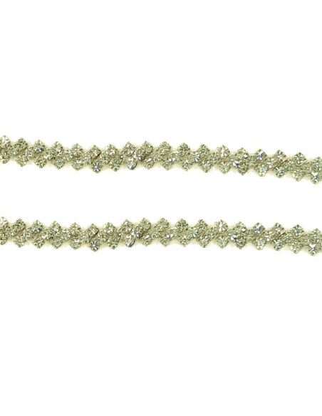 Jewel Rhinestones Chain cm 0,5  Crystal-Silver - 20 CM - Rhinestone chains