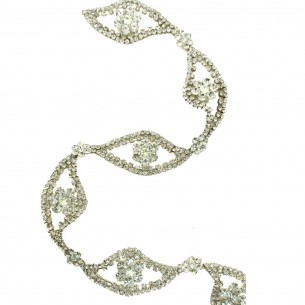 Catena Strass Gioiello cm 3,0 Crystal-Silver - 1MT 2