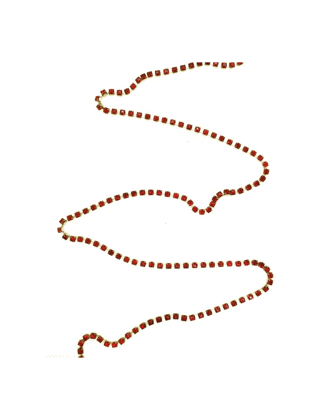 Rhinestones chain ss 12 Lt. Siam-Bronze - 20 CM - Rhinestone chains