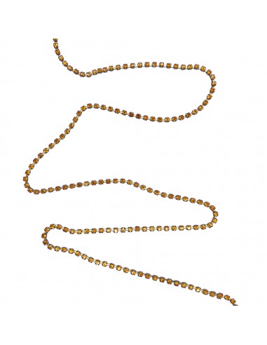 Catena Strass ss 12 Topaz-Bronzo - 1MT Catena Strass ss 12 Topaz-Bronzo - 1MT