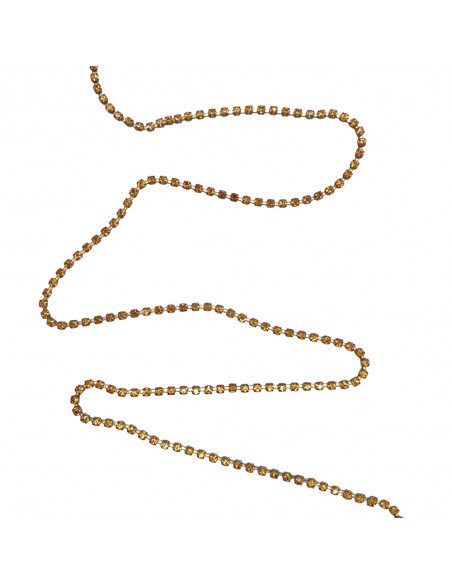 Catena Strass ss 12 Topaz-Bronzo - 1MT Catena Strass ss 12 Topaz-Bronzo - 1MT