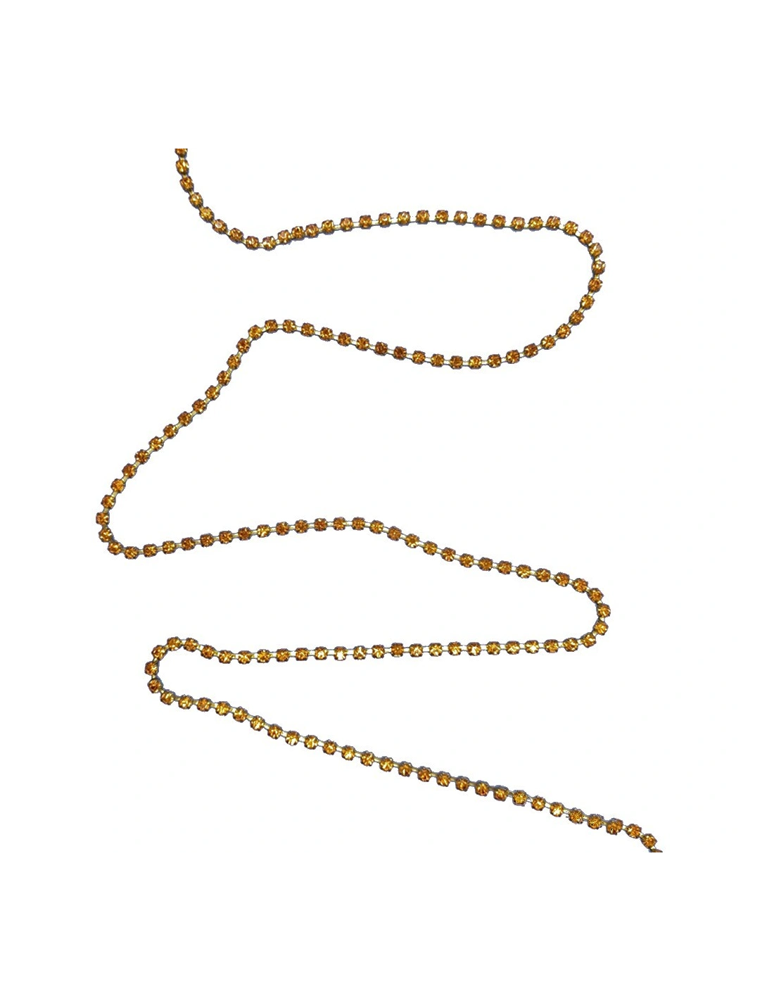 Catena Strass ss 12 Topaz-Bronzo - 1MT